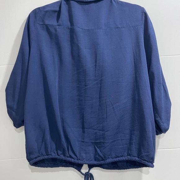 Italian blouse one size fits all in navy blue - Picture 4 of 4